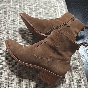 Suede booties size 6